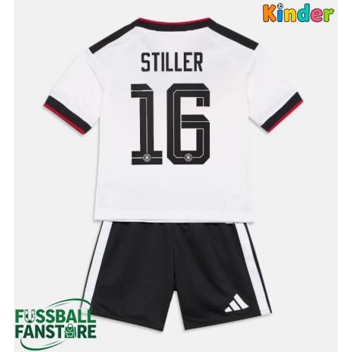 Deutschland Angelo Stiller #16 Replik Heimtrikot Kinder WM 2026 Kurzarm (+ Kurze Hosen)